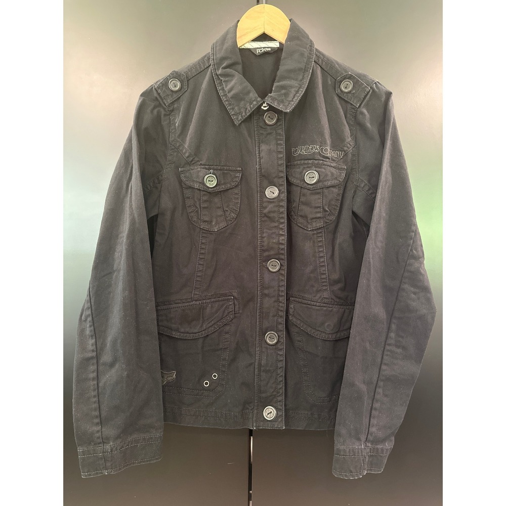 Fox Racing‎ Riders Company Womens Black Utility Military Jacket Size Medium